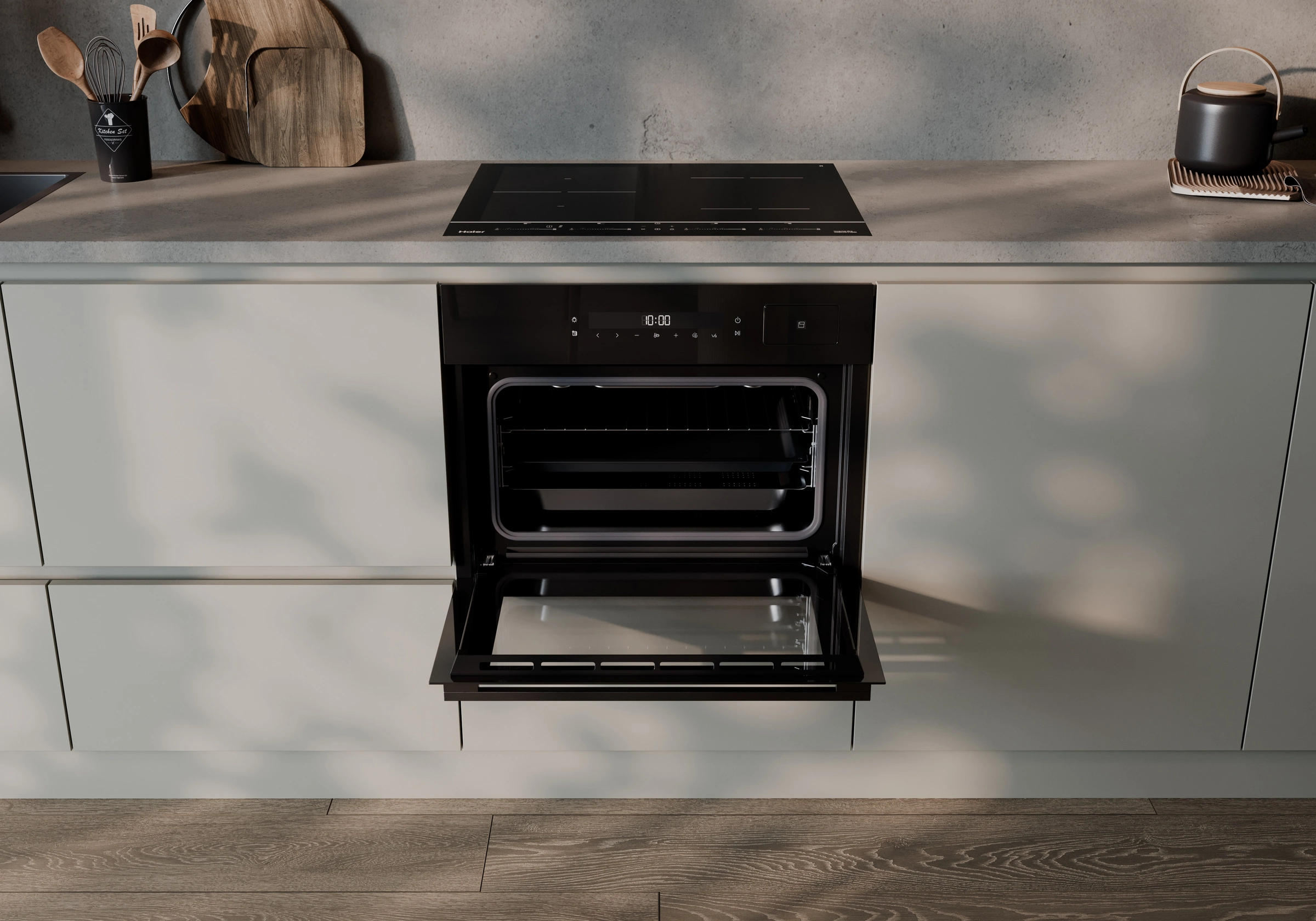 APIX.STUDIO lifestyle render — built-in oven in interior, scene 2