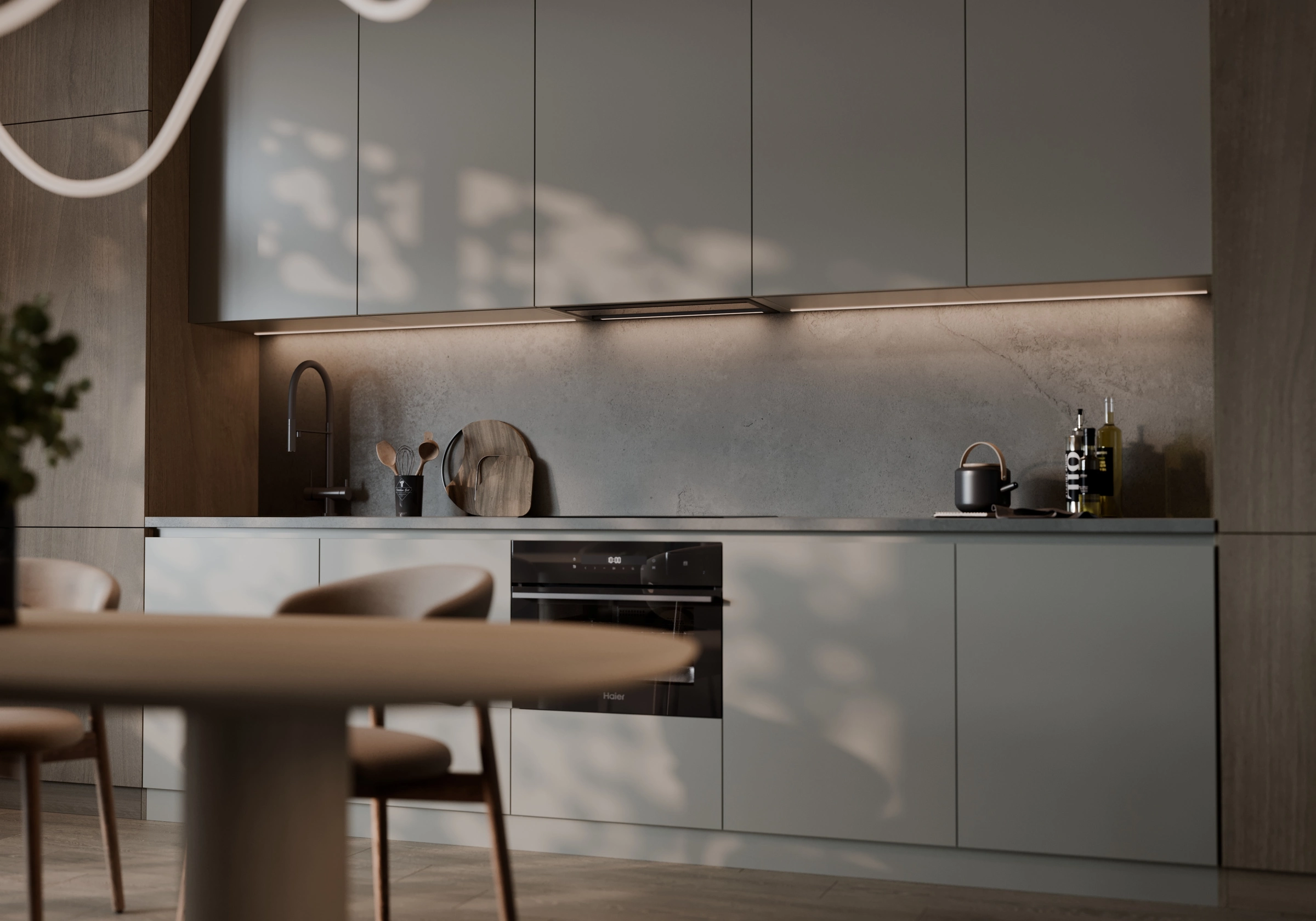 APIX.STUDIO lifestyle render — built-in oven in interior, scene 4